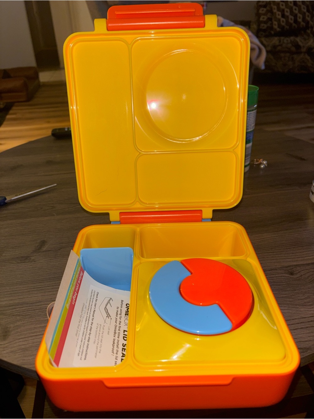 Omiebox bento box for kids.  sunshine color NEW